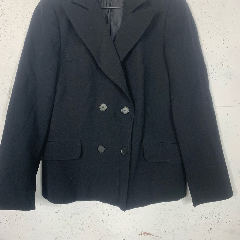 Valentino Black Wool Blazer Button Jacket Size 8 - Picture 3 of 10